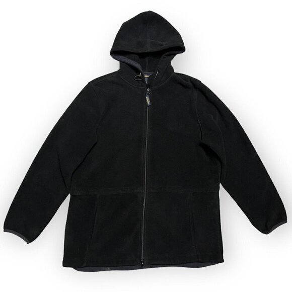 Woolrich Vintage Y2K FLEECE Full-Zip Outdoor Hooded Designer Jacket Womens Large - Picture 1 of 5